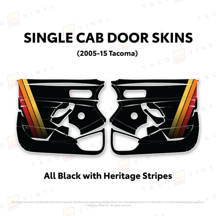 2005-15 Tacoma Single Cab Door Skins