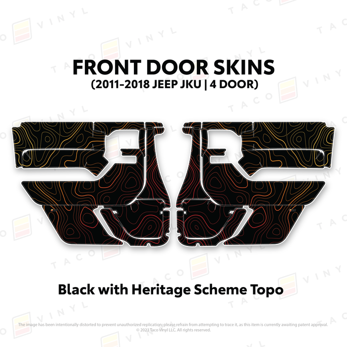 2011-2018 Jeep JKU Door Skins