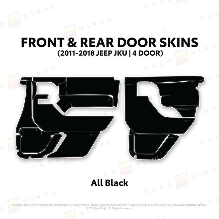 2011-2018 Jeep JKU Door Skins