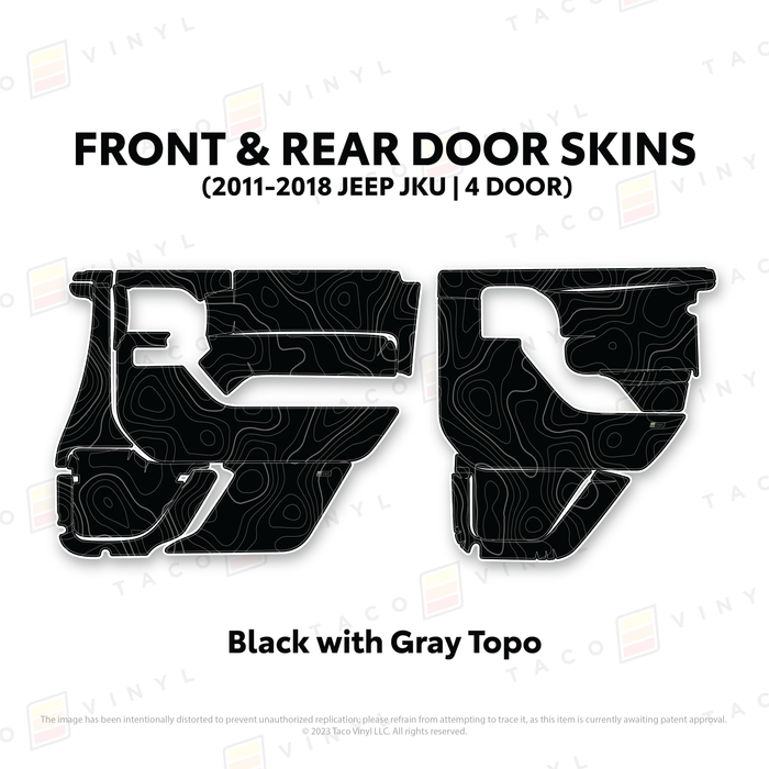 2011-2018 Jeep JKU Door Skins