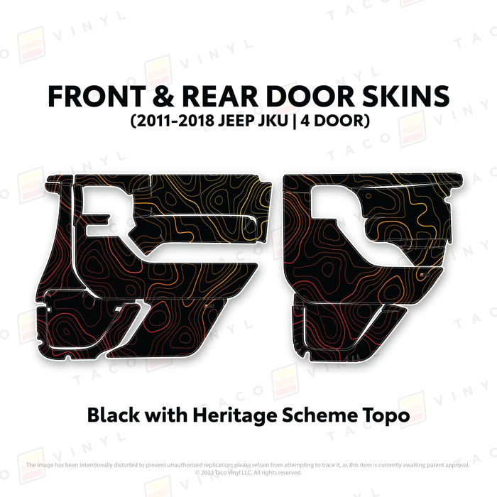 2011-2018 Jeep JKU Door Skins