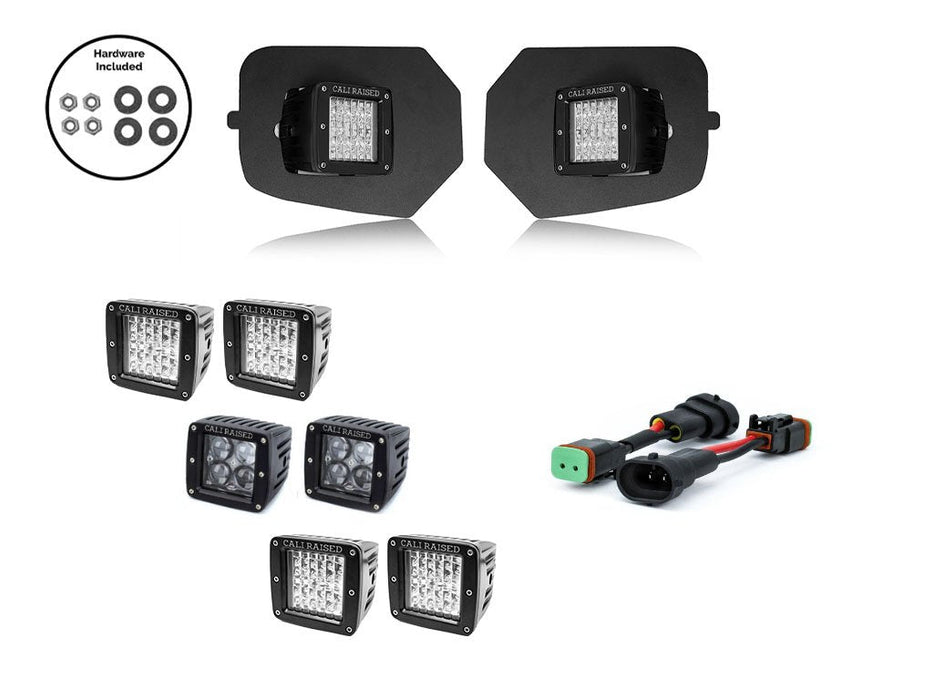 LED Fog Light Pod Replacements Brackets Kit For 2016-2023 Toyota Tacoma