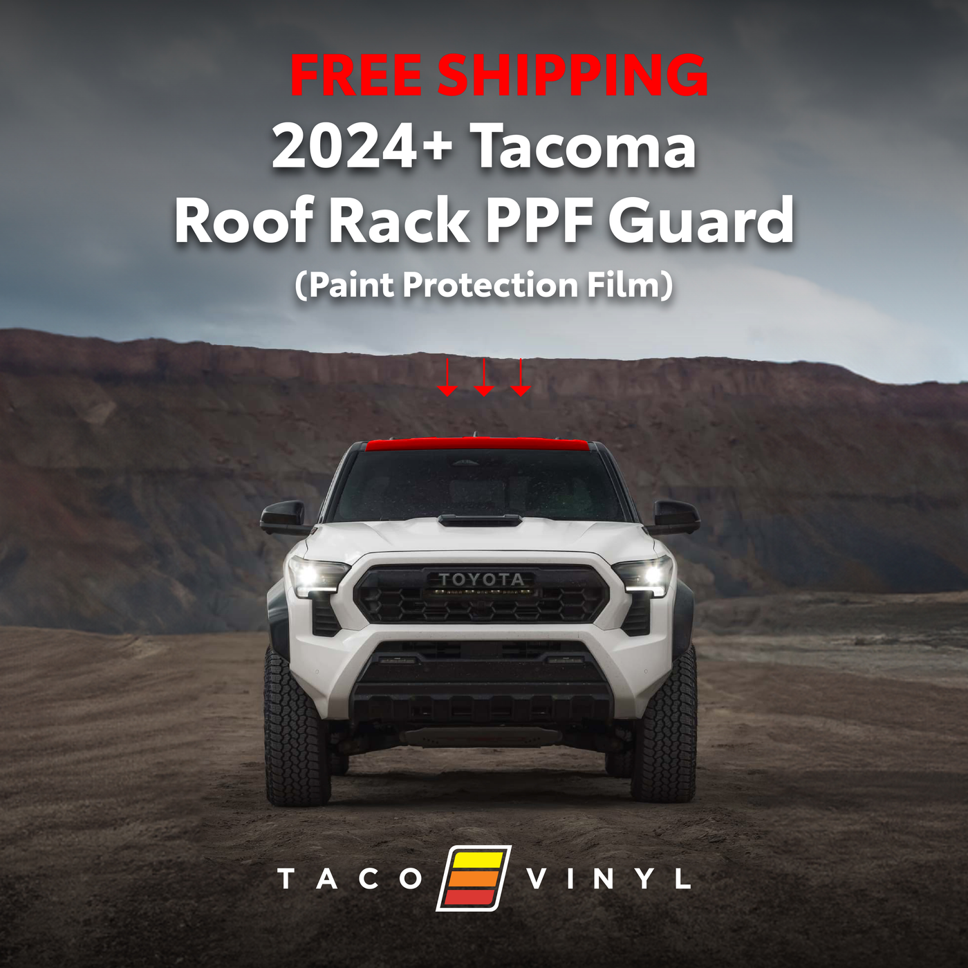 Ppf Rack 2024+ Tacoma Rack Guard - PPF Roof Rack by Taco Vinyl