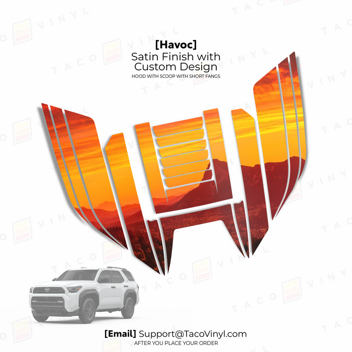 2025+ 4Runner Scoop Stamp Havoc Hood (W/ Short Fangs)