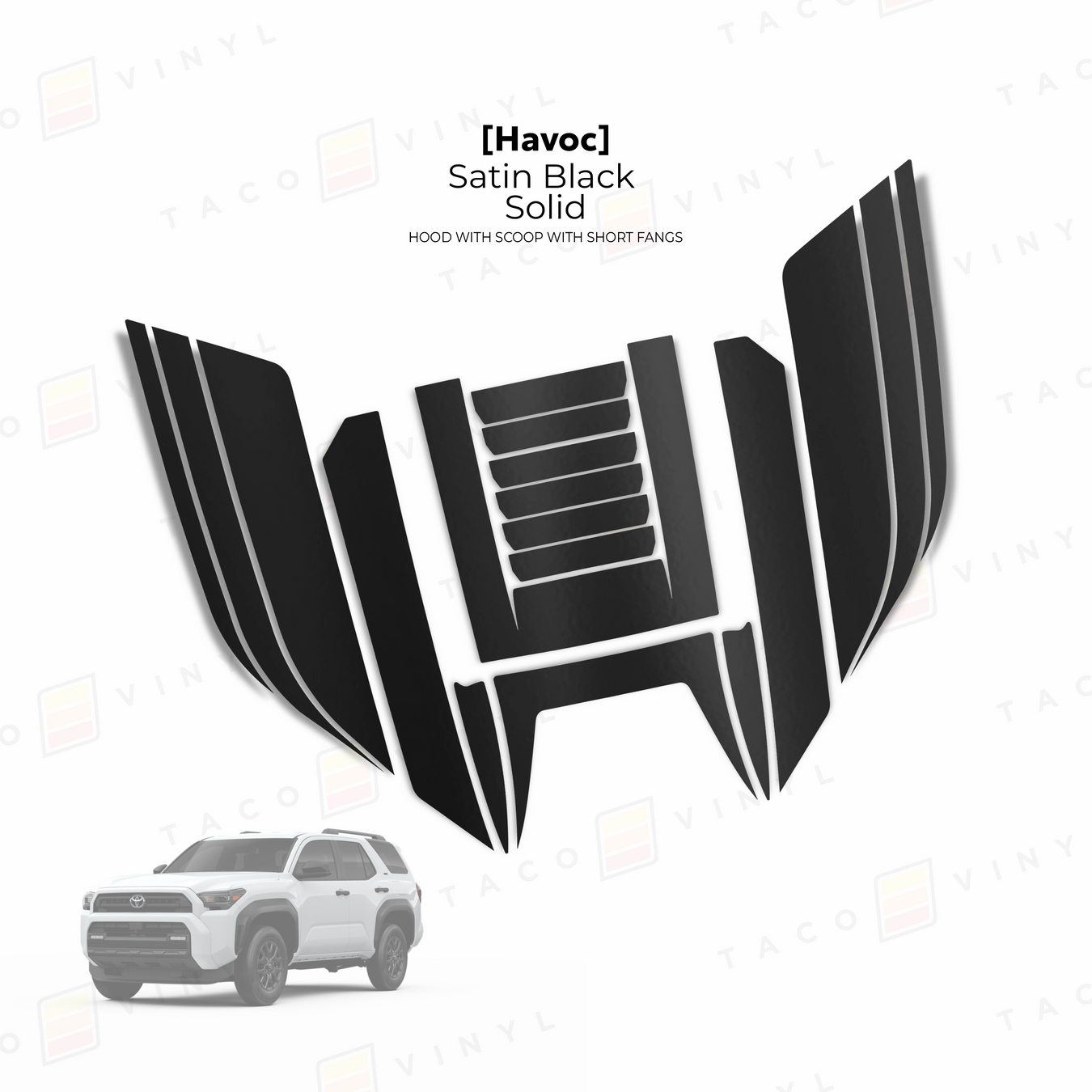 2025+ 4Runner Scoop Stamp Havoc Hood (W/ Short Fangs)