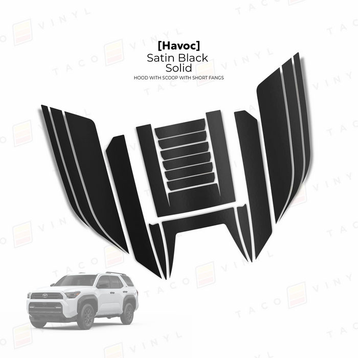 2025+ 4Runner Scoop Stamp Havoc Hood (W/ Short Fangs)