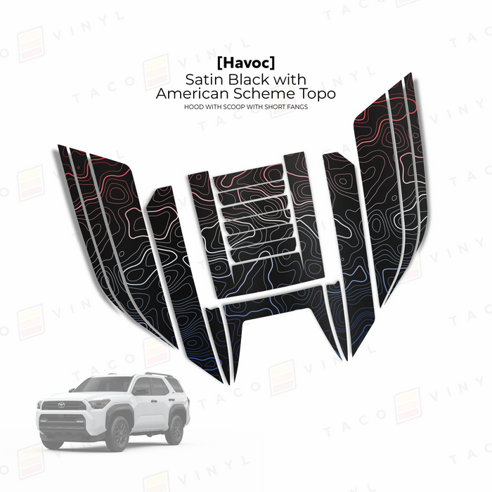 2025+ 4Runner Scoop Stamp Havoc Hood (W/ Short Fangs)
