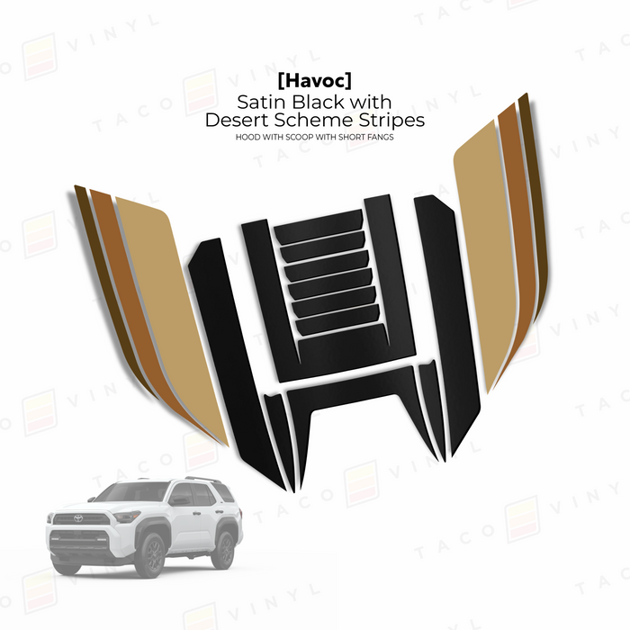 2025+ 4Runner Scoop Stamp Havoc Hood (W/ Short Fangs)