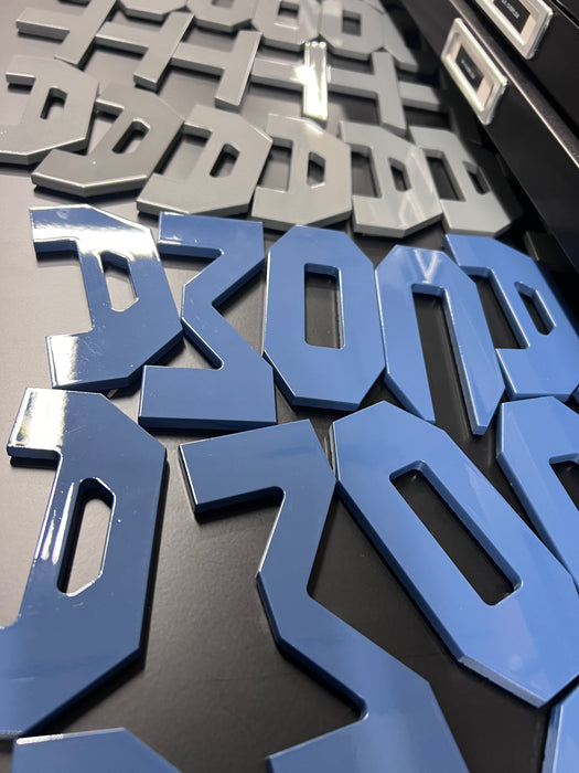 Rocky Mountain Graphics Grille Letters W/ Outlines – Vinyl Decals – Fits 2024-2025 Ford Ranger Raptor – Made In USA