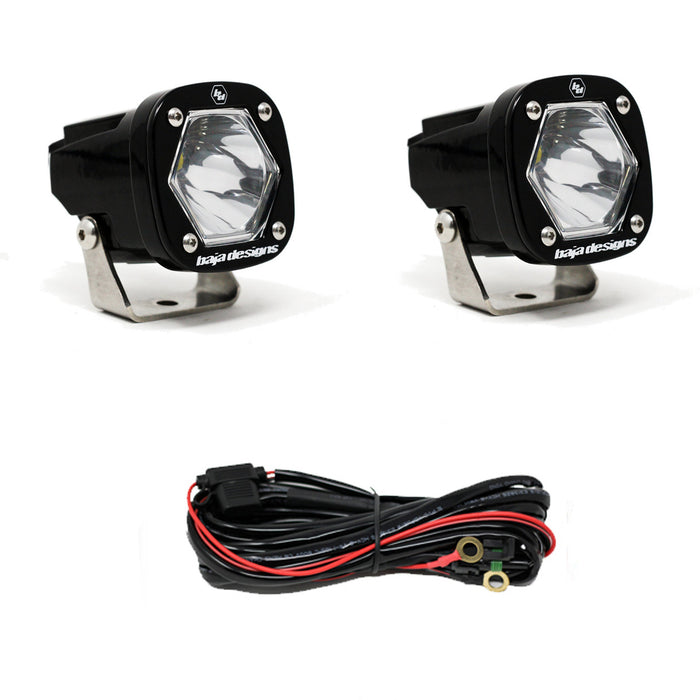 S1 Black LED Auxiliary Light Pod Pair - Universal