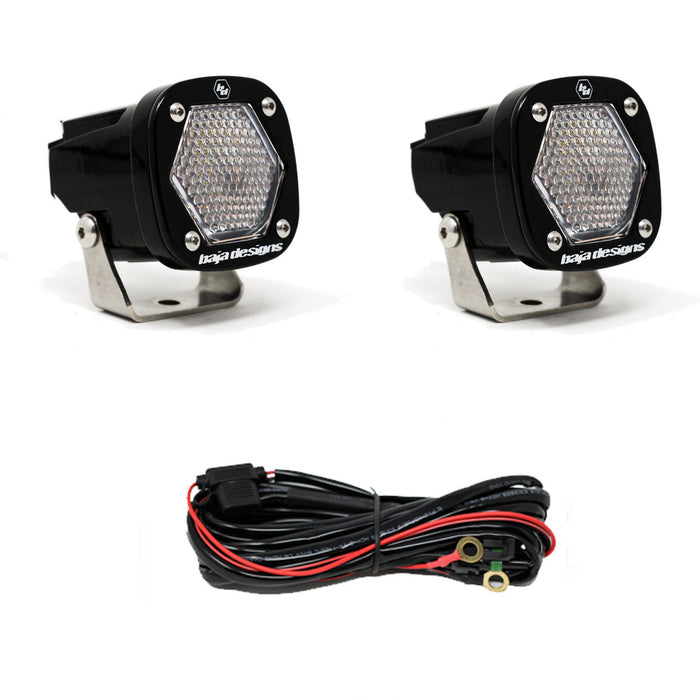 S1 Black LED Auxiliary Light Pod Pair - Universal