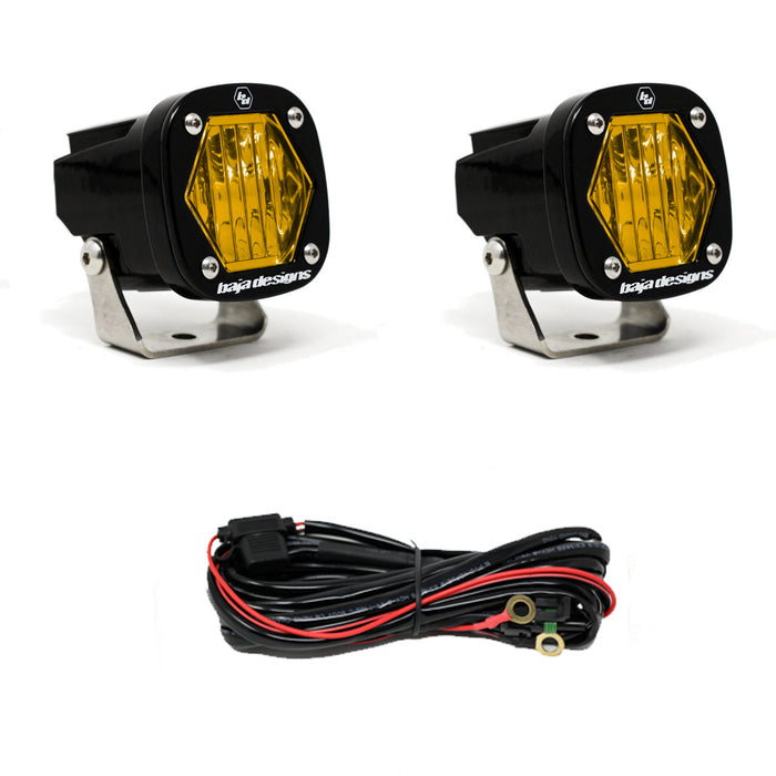 S1 Black LED Auxiliary Light Pod Pair - Universal