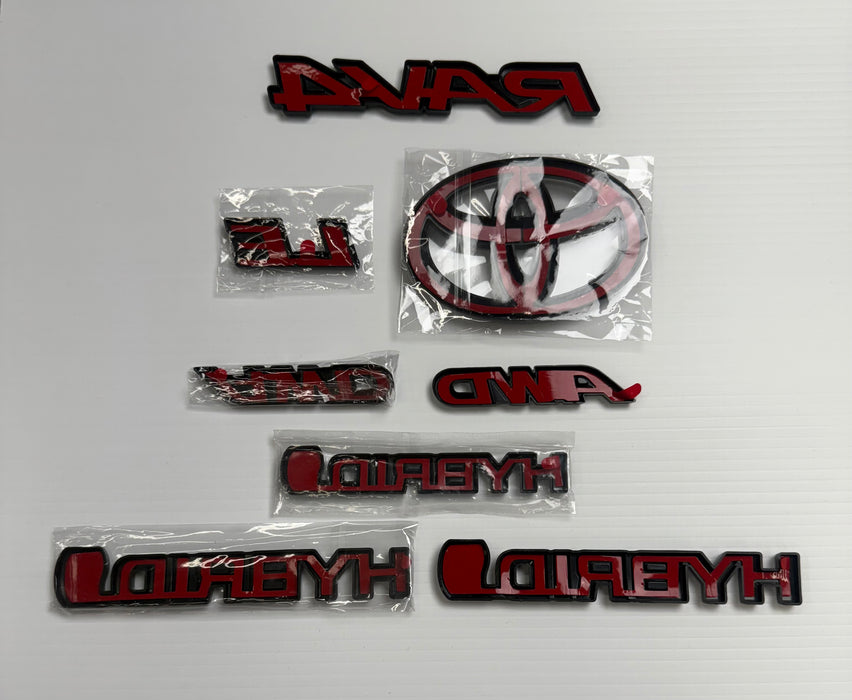 thumbnail image 2 of PreCut Red Tint Vinyl Overlay Decal For Toyota RAV4 Front Emblem (2019-2025) – Deliciousticker PPF 2 of 6