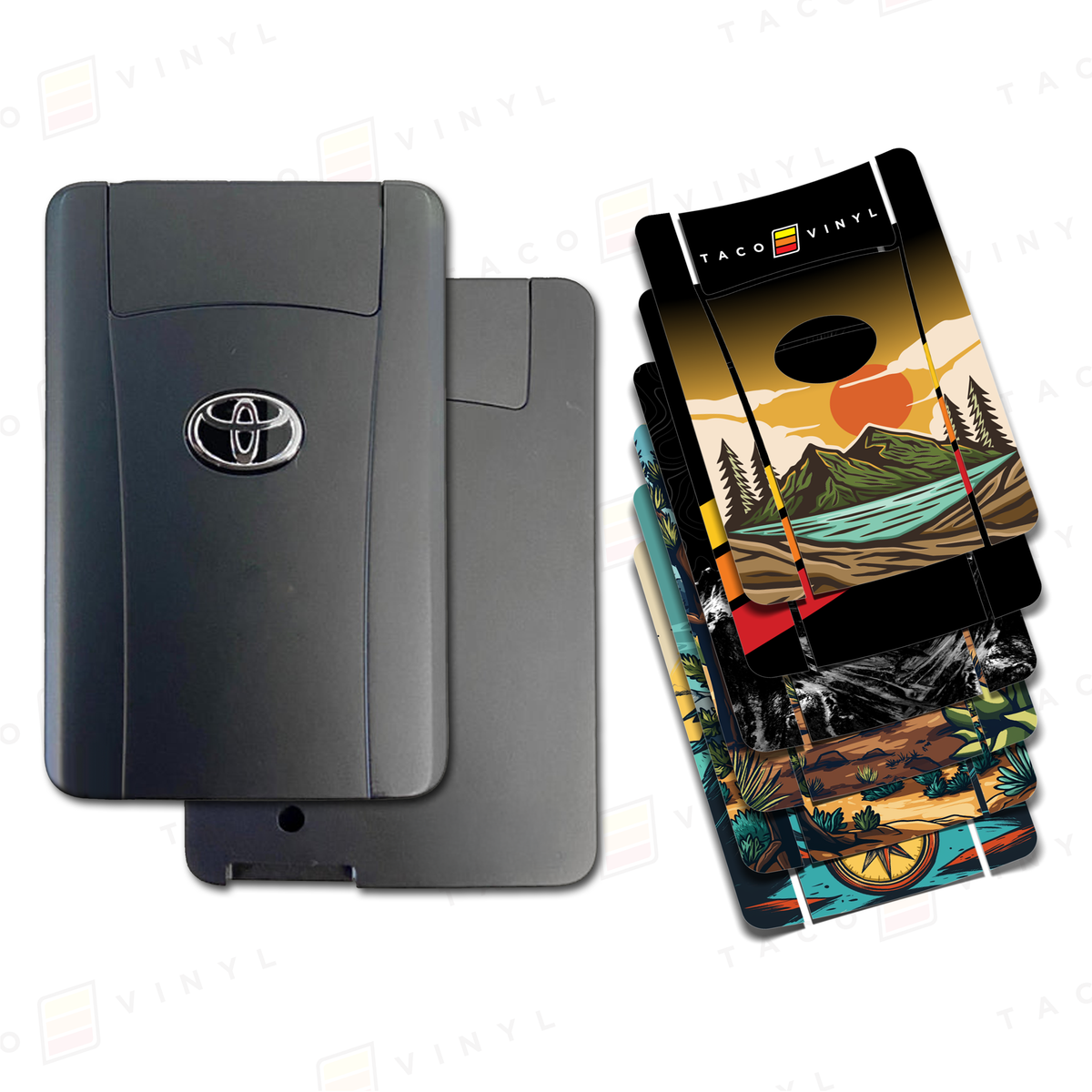 Toyota Slim Card Key Fob Decals (HYQ14CBP) — Taco Vinyl