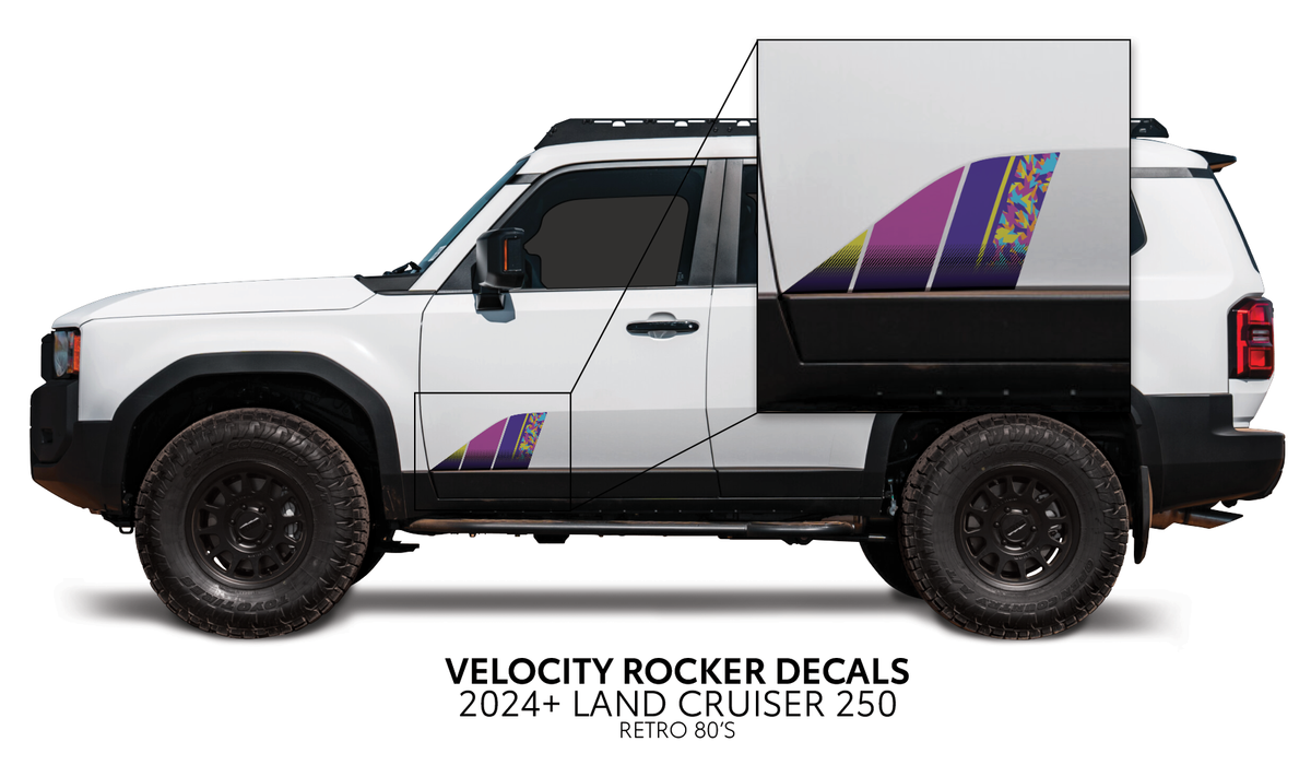 2024+ Land Cruiser 250 Velocity Lower Rocker Decals — Taco Vinyl 2024+ Land Cruiser 250 Velocity Lower Rocker Decals — Taco Vinyl
