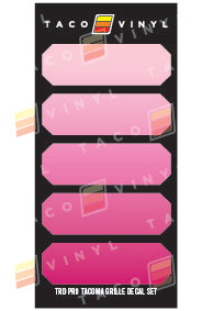 Taco Vinyl Pro Grille Decals
