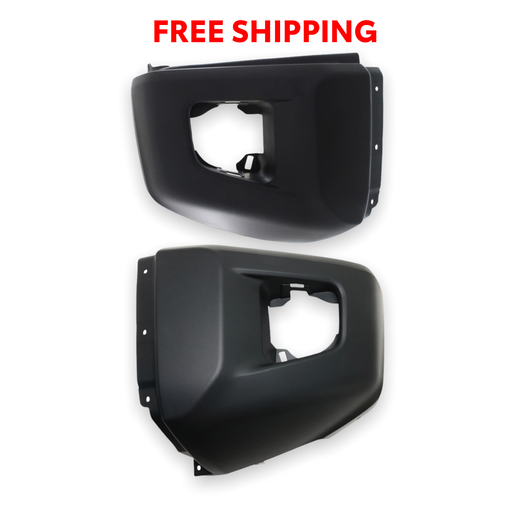 KARPAL Chrome Steel Front Bumper End Caps Set For Toyota Tundra 2014-2021 – Pair Left/Right