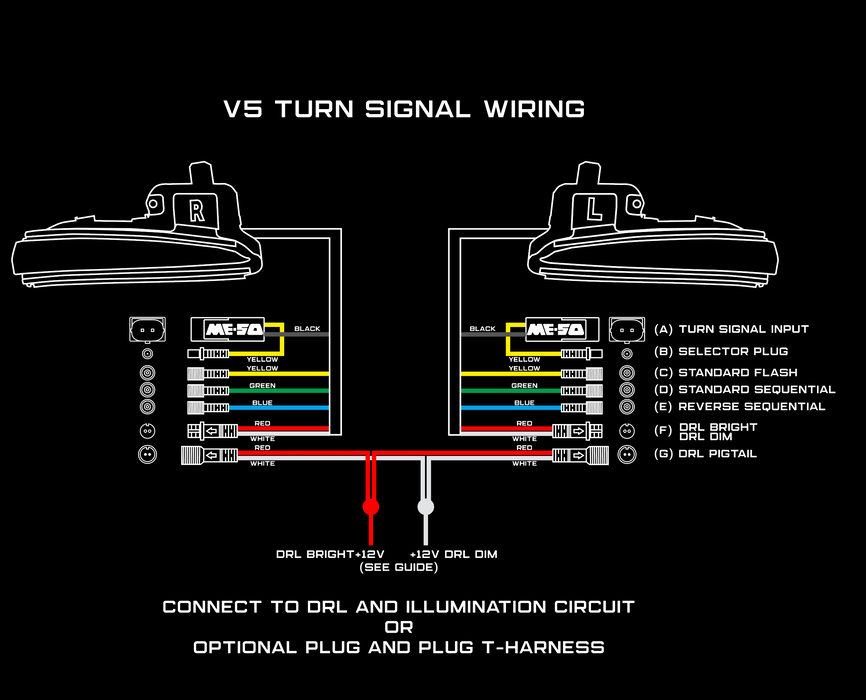 V5 Switchback Mirror Turn Signals