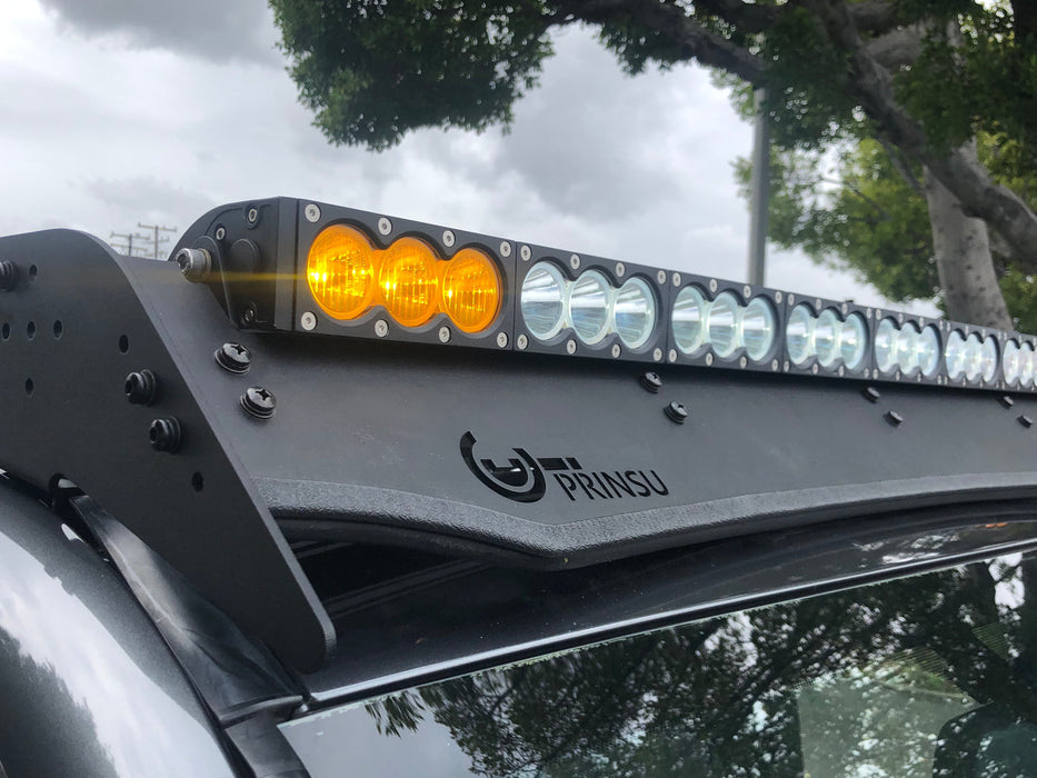 Dual Function Amber/White LED Light Bar Prinsu Mounting Brackets/Combo - Cali Raised LED