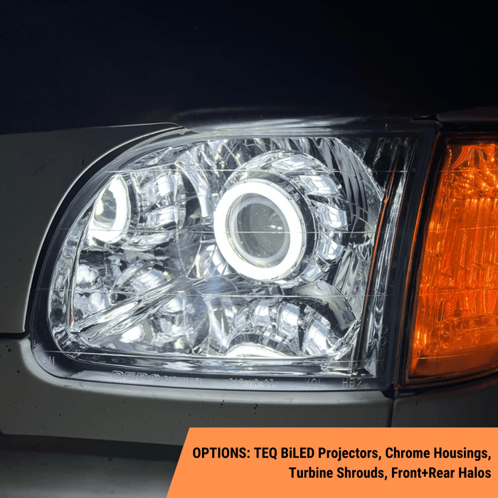 TEQ Customs LLC Headlights 00-06 Tundra Turbine Edition Headlights