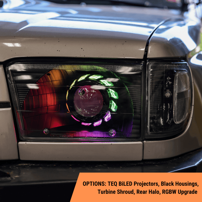 TEQ Customs LLC Headlights 96-02 4Runner Turbine Edition Headlights