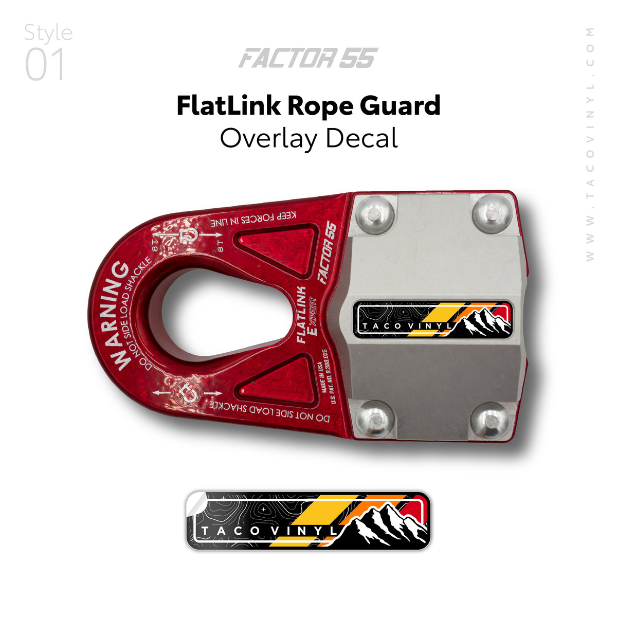 FlatLink Rope Guard Decal Inserts — Taco Vinyl