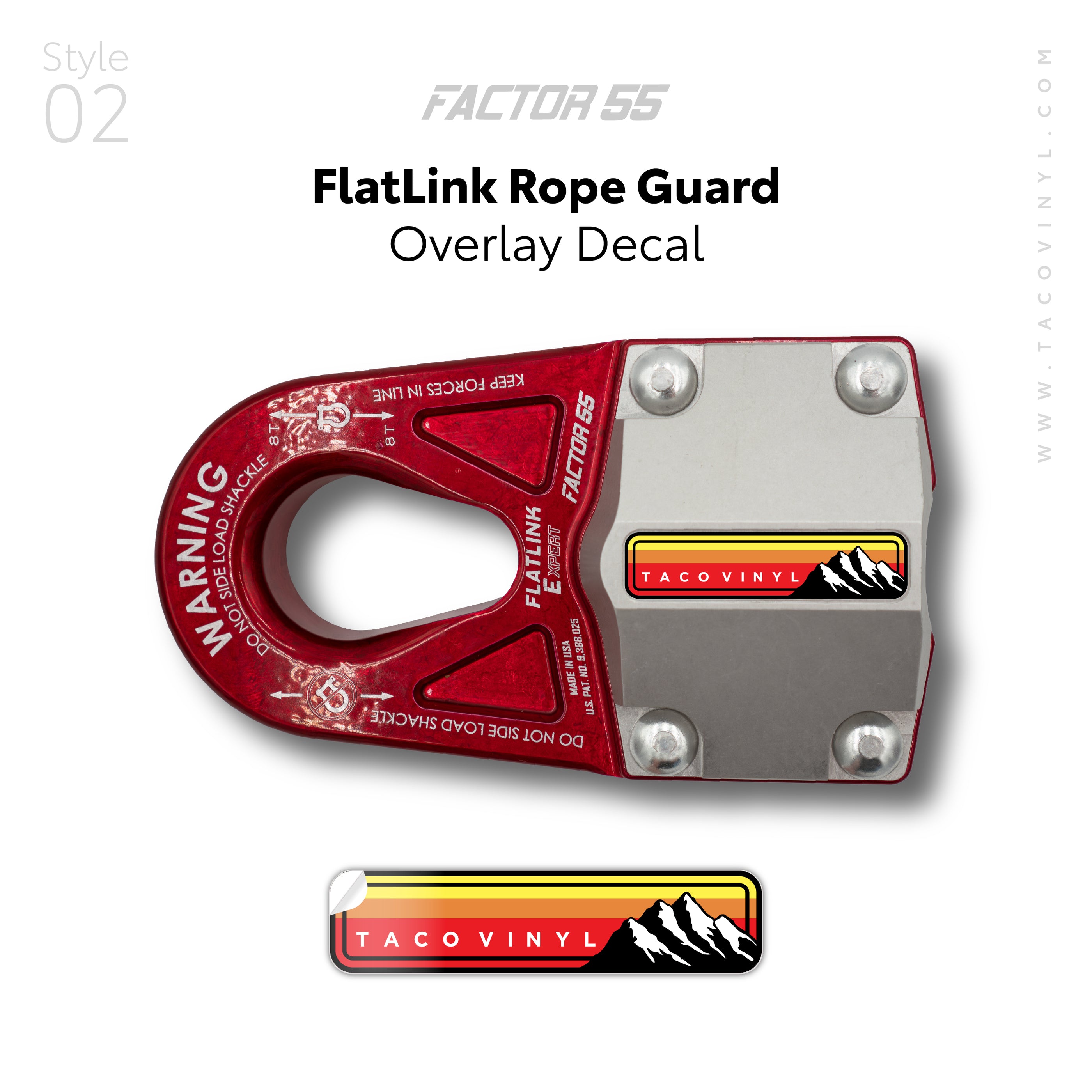 FlatLink Rope Guard Decal Inserts — Taco Vinyl