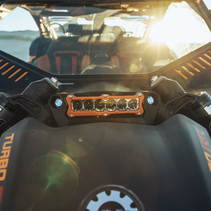 clear led shock tower light on a can-am maverick x3