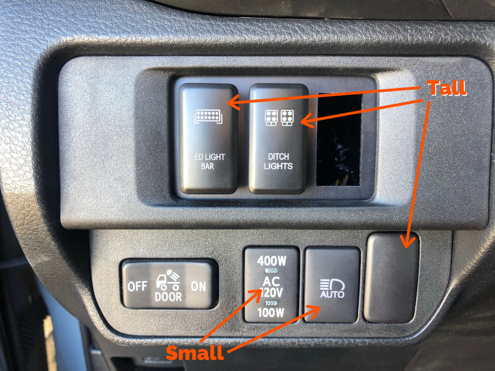 Toyota OEM Style "REVERSE LIGHTS" Switch — Taco Vinyl