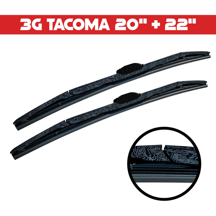 thumbnail interactive-video image 1 of Genuine Toyota Wiper Blade Inserts Set For 2016-2024 Tacoma – Front Left & Right Rubber, OEM Japan 1 of 6