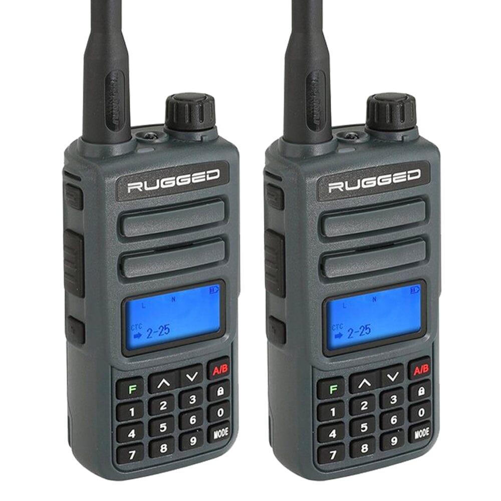 GMRS FRS Handheld Radio 2 Pack: Rugged Radios | Taco Vinyl